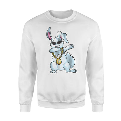 Cool Hip Hop Dabbing Bunny Fun Easter  For Girls Boys Fleece Sweatshirt