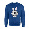 Bunny Easter Soccer Ball   Easter Sports  Fleece Sweatshirt