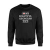 I Love My Beautifull Georgian Wife Flag Heart For Husband Sweatshirt