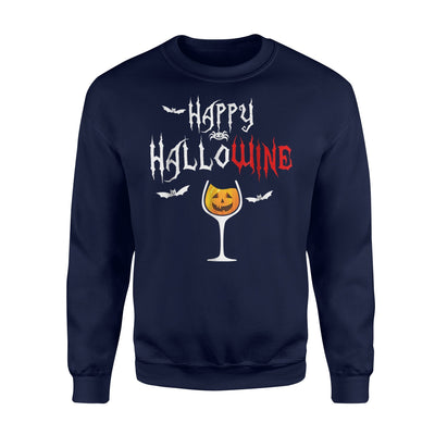 Happy Hallowine Funny Halloween For Wine Lover Sweatshirt