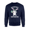 Easter Bunny  Eggspert Egg Hunter Boys Or Girls  Fleece Sweatshirt