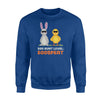 Cool Easter Bunny Rabbit And Chick Egg Hunt   For Boys Fleece Sweatshirt