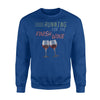 Funny Running For The Finish Wine Running Sweatshirt