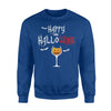 Happy Hallowine Funny Halloween For Wine Lover Sweatshirt