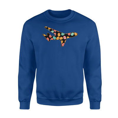 Airplane Easter Eggs  Fleece Sweatshirt