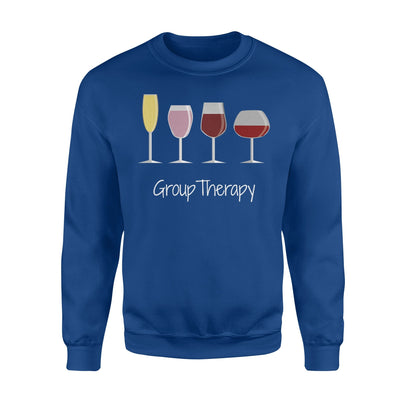 Funny Womens Wine Drinking  Group Therapy Sweatshirt