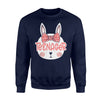 Easter Bunny Teenager Pink Easter Sunday  Fleece Sweatshirt