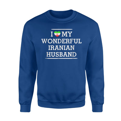 I Love My Wonderful Iranian Husband Flag Heart For Wife Sweatshirt