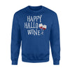 Happy Hallowine  Funny Womens Halloween Sweatshirt