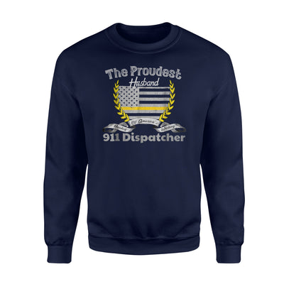 911 Dispatcher Apparel Proud Husband Thin Gold Line Sweatshirt