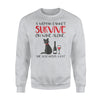 Cat And Wine Lover Cute Funny Sweatshirt