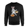 Dabbing Bunny  - Football Easter Day  Fleece Sweatshirt