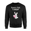 Baby Bumps First Easter  - Bunny Pregnancy Easter  Fleece Sweatshirt