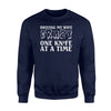 Knife Collector Husband Driving Wife Crazy One Knife At Time Sweatshirt