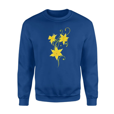 Daffodils Flower  Modern Floral Spring Design. Easter Fleece Sweatshirt