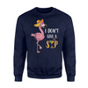 I Don't Give Sip Funny Flamingo Drinking Wine Sweatshirt