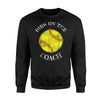 Dibs On The Coach Softball Wife Husband Distressed Sweatshirt