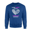 I Wear Purple For My Wife Fibromyalgia Awareness Sweatshirt