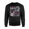 Cats And Wine Women Cannot Survive On Wine Alone Sweatshirt