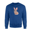 Easter Bunny Rabbit  With Study Glasses Funny  Fleece Sweatshirt