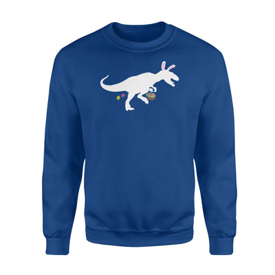 Easter Bunny Dinosaur Funny Easter  Kids Boy Girl Egg  Fleece Sweatshirt